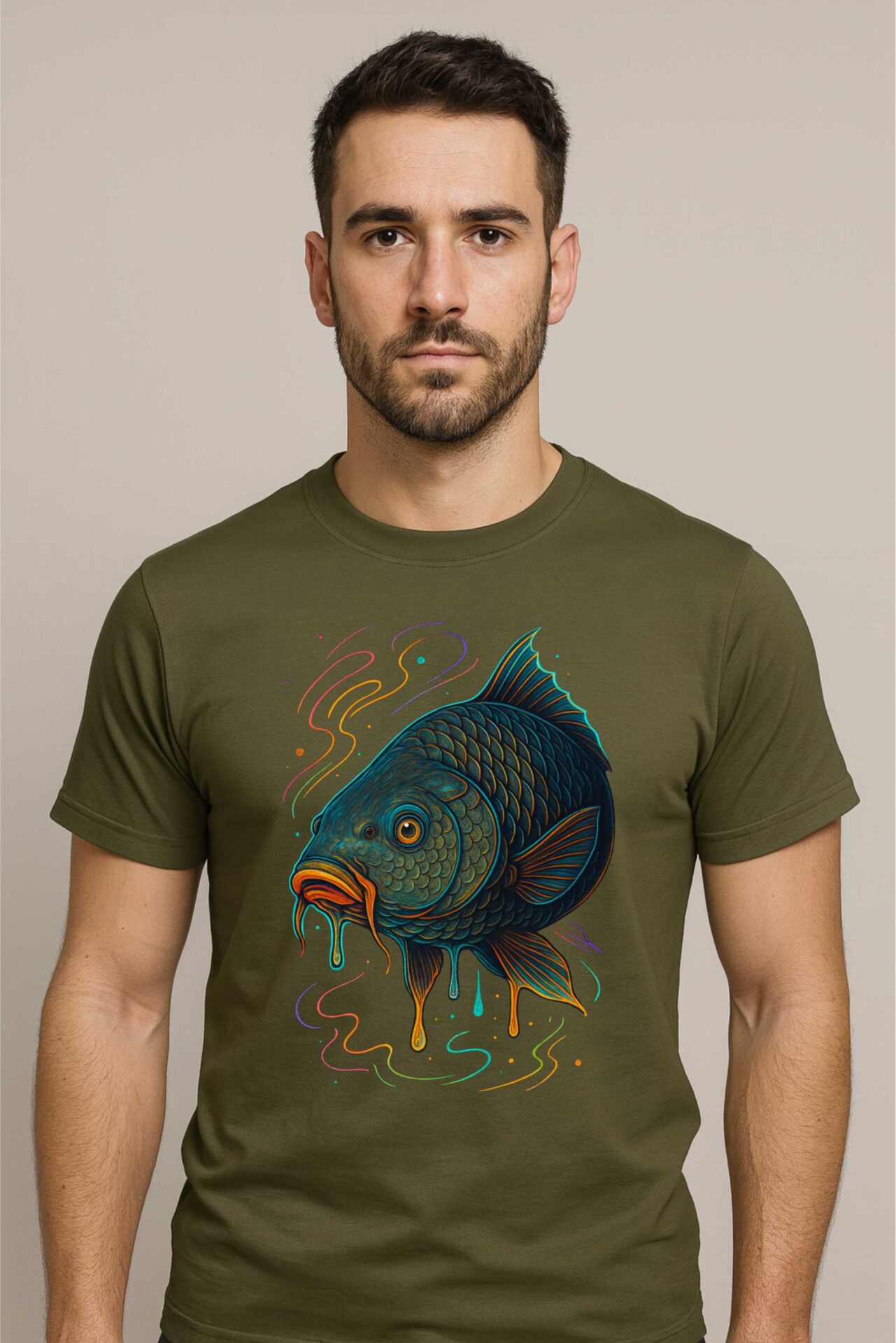 Shirt Karpfen psychedelisch