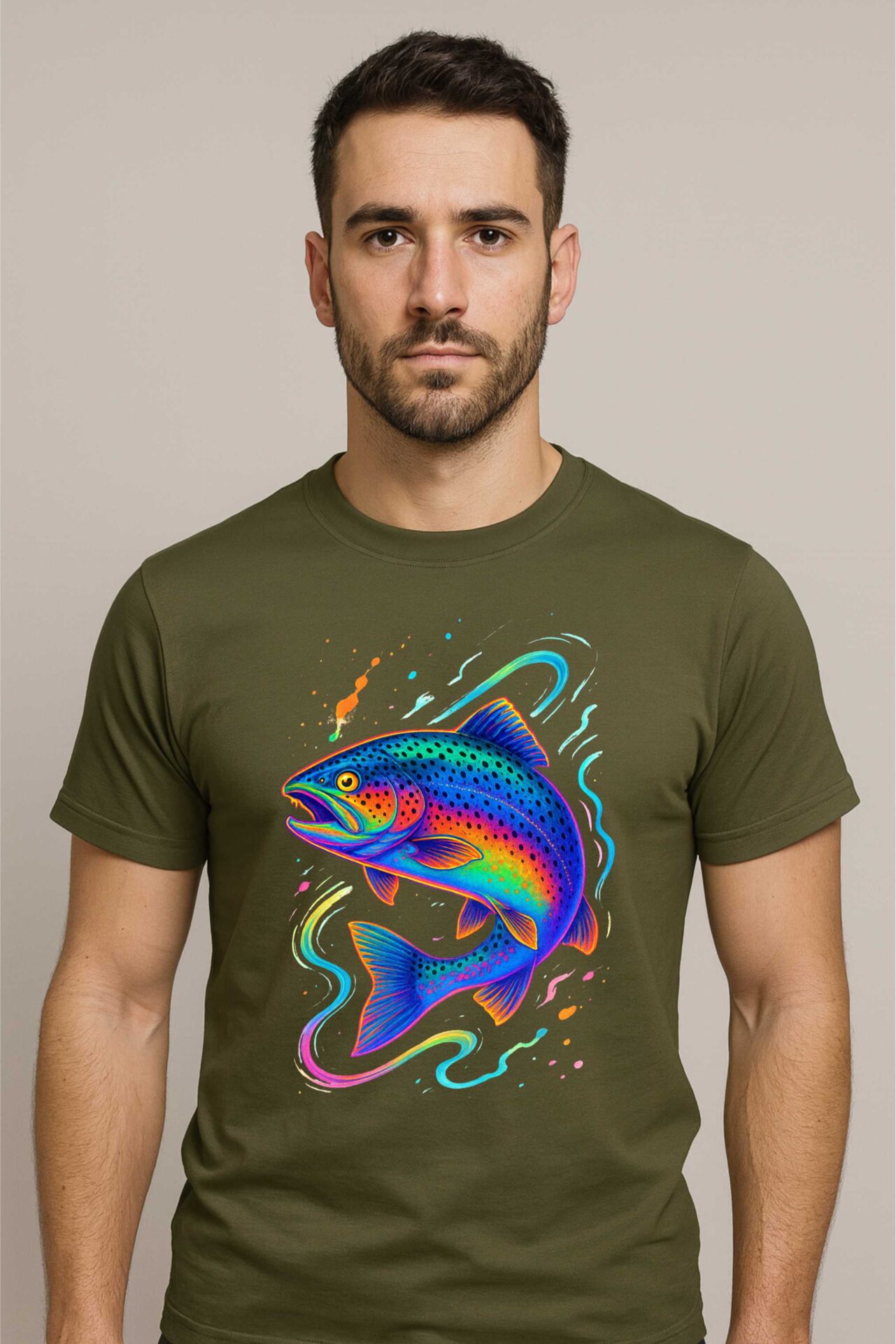 Shirt Forelle psychedelisch