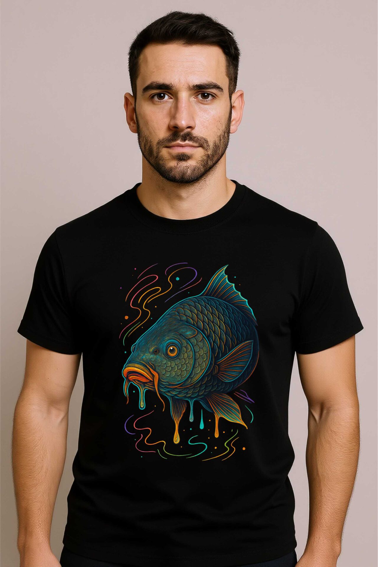 Shirt Karpfen psychedelisch