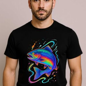 Shirt Forelle psychedelisch