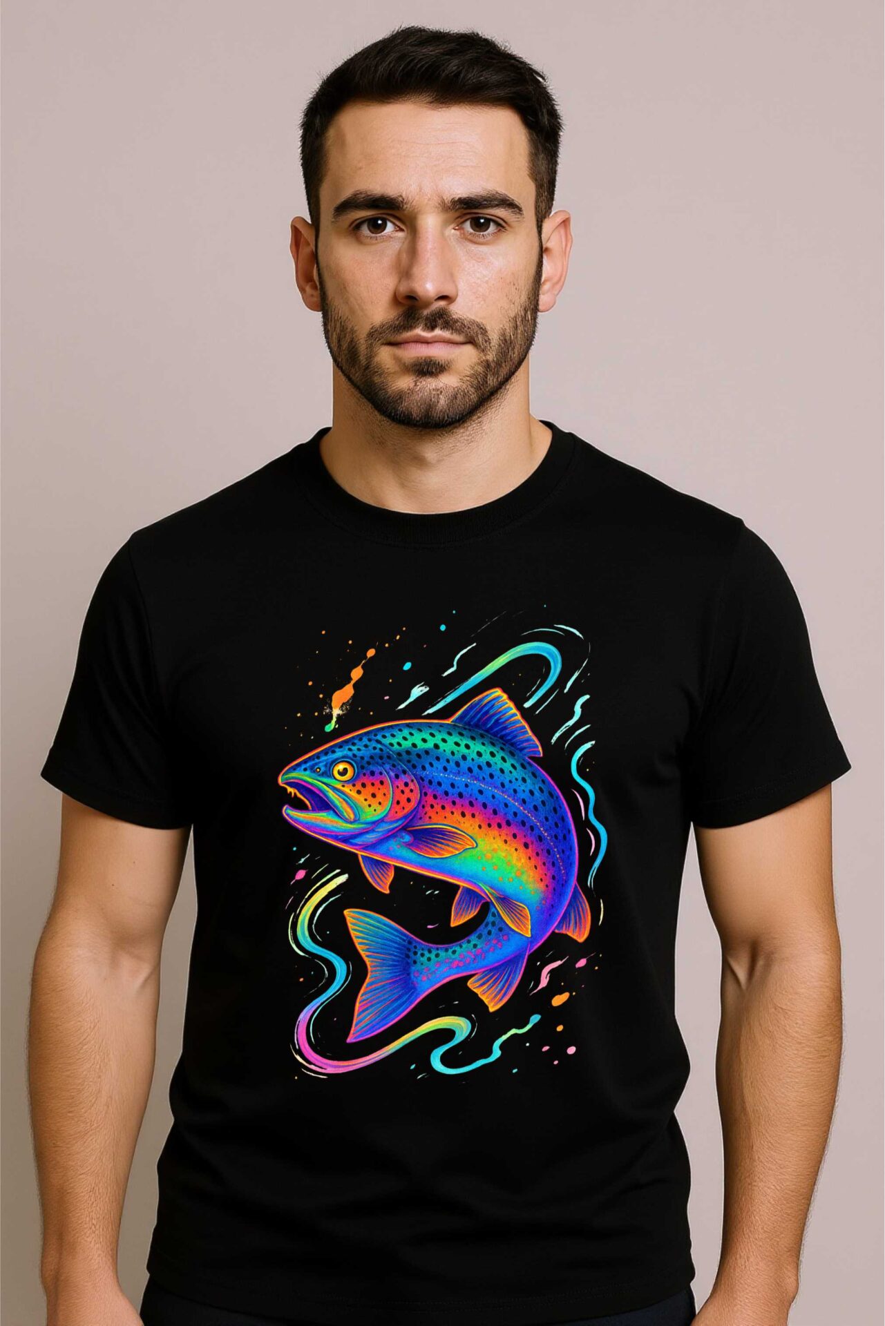 Shirt Forelle psychedelisch